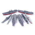 8pcs/set 4D Assembly Warship Submarine Carrier Moscow Reagan Aegis Ship Model Kits 1/1000 15cm Puzzle Toys For Children.