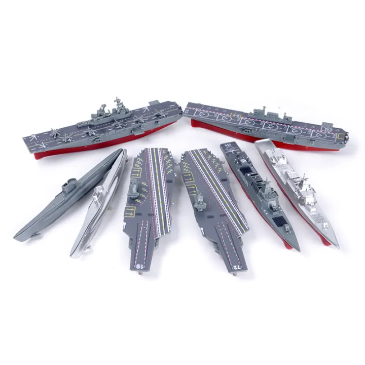 8pcs/set%204D%20Assembly%20Warship%20Submarine%20Carrier%20Moscow%20Reagan%20Aegis%20Ship%20Model%20Kits%201/1000%2015cm%20Puzzle%20%20Toys%20For%20Children%20-%20Image%204
