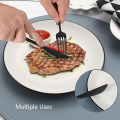 Stainless steel cutlery set, black, 20 pieces; Portuguese stainless steel cutlery for 5 people; elegant Western cutlery; dishwas.