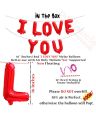 Red I Love You Letter Helium Gas Foil Balloon. 
