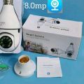 Conbre BULBCAM V380 Pro Pan and tilt WiFi 2MP Ultra HD IP CCTV with Wireless Security | Colored Night Vision | 2 Way Audio | Motion detection | Support 64Gb SD Card. 