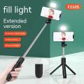 All In One Portable Tripod for iphone Selfie Stick With Fill Light Extendable Phone Stand for Tiktok Live BT Remote Control. 