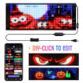 Full Color Double Row Scrolling LED Light Sign,  Flexible 5V/2A APP Control LED Signs Custom Text Message  Pattern Program. 