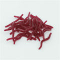100PCS Soft Lure Bass Bream Bloodworm Fishing Earthworm Worm Rubber Red Worms Baits Fishy Smell Realistic Tackle.