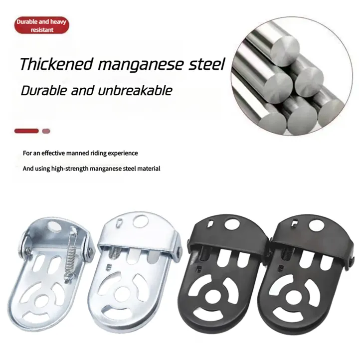 Folding%20Bike%20Pedals%20Foot%20Peg%20Non-slip%20Rear%20Seat%20Steel%20Footrest%20Mountain%20Children's%20Cycling%20Wheel%20Manned%20Foot%20Stepping%201Pair%20-%20Image%204