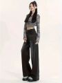 Vintage High Waist Wide Leg Jeans For Women. 
