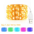 10/20/30M USB LED String Lights Copper Silver Wire Garland Light Waterproof Fairy Lights For Christmas Wedding Party Decoration. 