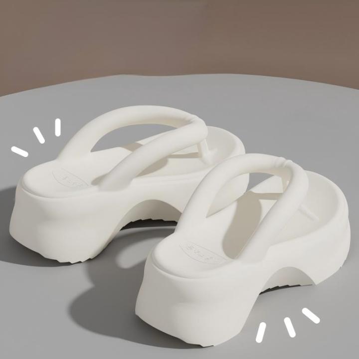 Women's Thick-Soled Flip-Flops for Women, Summer New Heightening Eva Women's Fashionable Outdoor Beach Flip-Flops