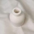 Concrete Decor Vase - Mini Ribbed Turbine Rounded Vase(Size 10*6 cm). 