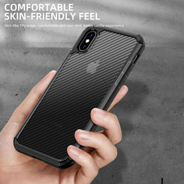 Iphone%20X%20%20Rugged%20Defender%20Carbon%20Fiber%20Texture%20Shockproof%20TPU%20+%20PC%20Case%20-%20Image%206