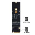 FENVI NGFF M.2 A+E Key To NVMe PCI Express SSD Port Converter Adapter F-C228NV For AX200 AX210 8265 7260AC WiFi BT Wireless Card. 