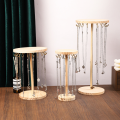 Jewelry Holder Stand, Necklace Organizer Rack, Wood Display Storage for Necklaces, Bracelets, Rings, Earrings. 