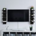 Bloddream 5 Tier Wall Shelves Black, Vertical Column Shelf Floating Storage Home Decor Organizer Design Utility Shelving Bedroom Living Room, 30.7 See less. 