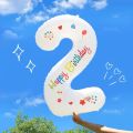 32 Inch Number Balloons Printed Birthday Happy Numbers 0-9 Digit Aluminum Film Balloons Kids Adult Birthday Party Holiday Decora. 