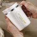 Stainless Steel Coffee Mug, Anti Slip Bottom Stainless Steel Insulated Coffee Mug for Office coffee with spoon. 