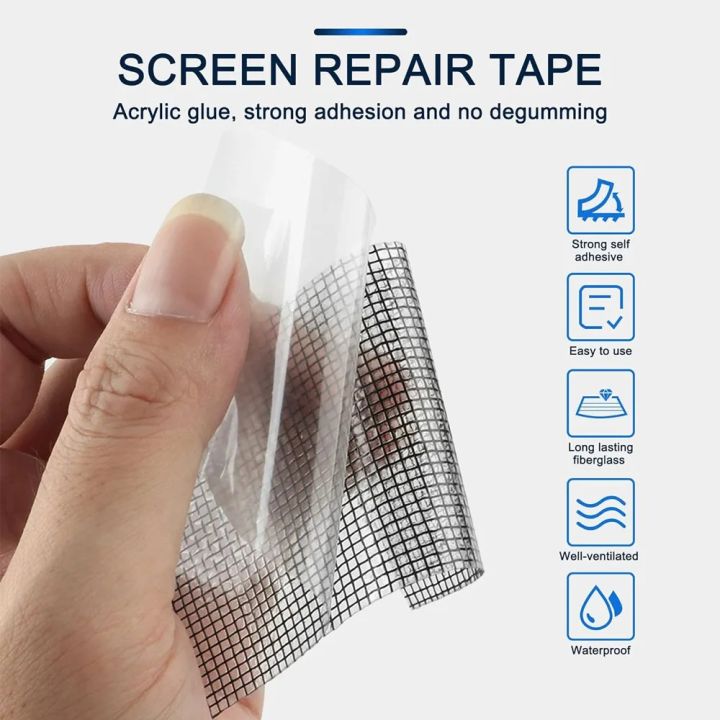 Black%20Screen%20Window%20Sticker%20For%20Screen%20Repair%20Kit%2016.5FT%20Strong%20Adhesive%20&%20Waterproof%20Tape%20Door%20Curtain%20Mosquito%20Net%20Mesh%20Patch%20-%20Image%203