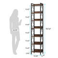 7-Tier Corner Shelf, 78.7" Narrow Bookshelf Corner Bookcase Customized. 