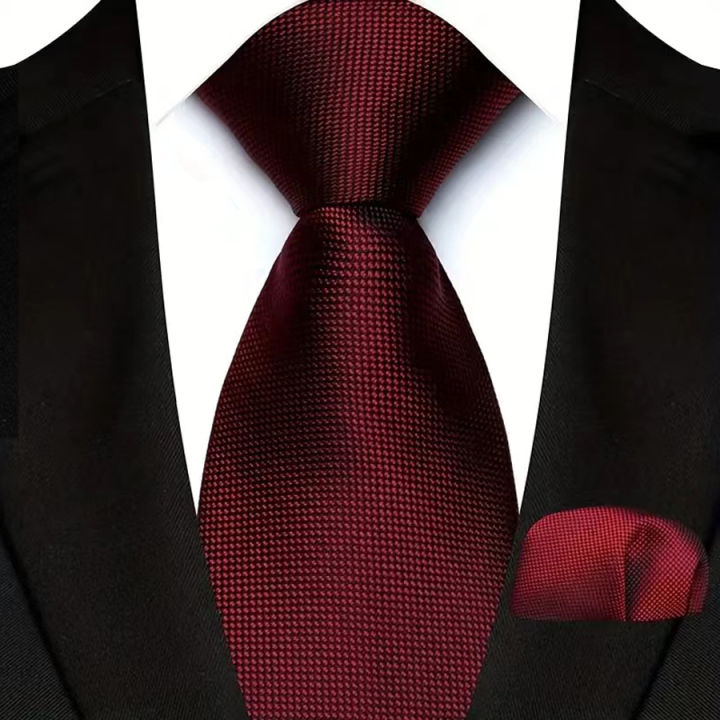 Luxury%208CM%20Tie%20For%20Man%20Suit%20Set%20Paisley%20Floral%20Solid%20Necktie%20Handkerchief%20Set%20Pocket%20Square%20Business%20Wedding%20Party%20Gravat%20-%20Image%207