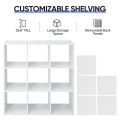 9 Cubes Organizer, 3 x 3 Wood Cube Storage. 