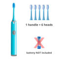 Tongwode Sonic Electric Toothbrush IPX7 Waterproof Adult Couple Home Use Soft Bristle Replaceable With 6 Tooth Brush Heads. 