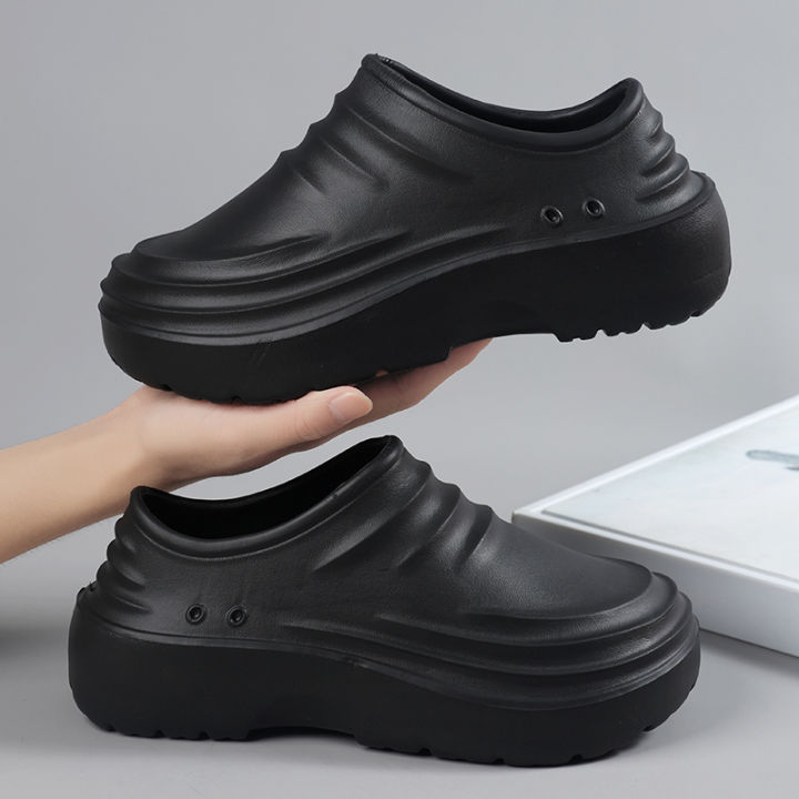 Chef's Shoes, Men's Bags, Heel, Waterproof Slippers, Kitchen Use, One-piece Rain Boots, Anti-slip Safety Shoes for Work