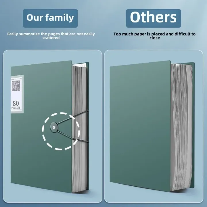 A4%20100%20Pockets%20160/Sides%20Display%20Book%20Paper%20Document%20Holder,%20Business%20Presentation%20Book%20Presentation%20Folder%20-%20Image%202