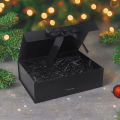 1 Set 23cm Luxury Ribbon  Box with Lafite Grass Bronzing Envelope Greeting Card Storage Party Wedding Souvenir Packaging ZYF. 
