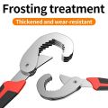 Adjustable Open End Double Wrench Multifunctional Universal Pipeline High Carbon Steel Wrench Set Manual Hardware Grip Tool. 