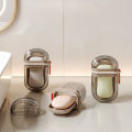 Travel Portable Soap Box with Lid Sealed and Drainable Small Soap Case Bathroom Drain Tray for Camping Traveling Soap Container.