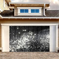 Sparkling Starry Night Polyester Party Banner - Dazzling black and white disco ball design, suitable for birthdays, weddings. 