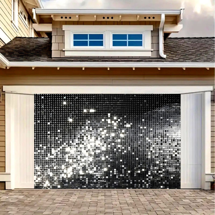 Sparkling%20Starry%20Night%20Polyester%20Party%20Banner%20-%20Dazzling%20black%20and%20white%20disco%20ball%20design,%20suitable%20for%20birthdays,%20weddings%20-%20Image%204