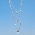 Trendy Zircon Pendant Necklace For Women Multilayer Chain Choker Fashion Female Party Shiny Jewelry .