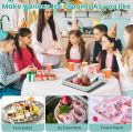 Ice Cream Roll Maker Plate Tray for Kids & Adults – Stainless Steel Rolled Ice Cream Pan with 2 Spatulas  Homemade DIY Cold Plate Ice Cream Maker  Manual Frozen Dessert Pan for Yogurt, Sorbet, Gelato, Fruit Roll, Kids Gift, Summer Tool for Home Use. 