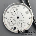 GRAMOCK 31mm Watch Modified Accessories VK63 Quartz Watch Dial 4 Hour's Date Window Luminous For VK63 VK64 Chronograph Movement. 