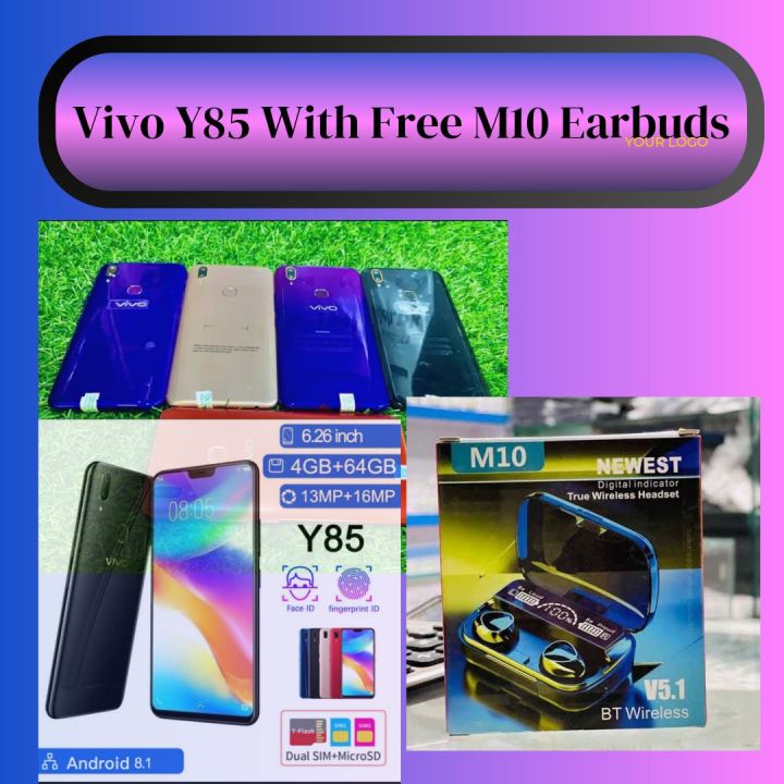 Vivo Y85 Imported with Free M10 Bluetooth Earbuds With Box & Charger -Dual Sim - Pta Approved Snapdragon Processor