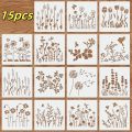 15PCS Large Stencil Templates – 6*6inch Reusable Painting Set for Wall, Fabric, DIY Crafts. 