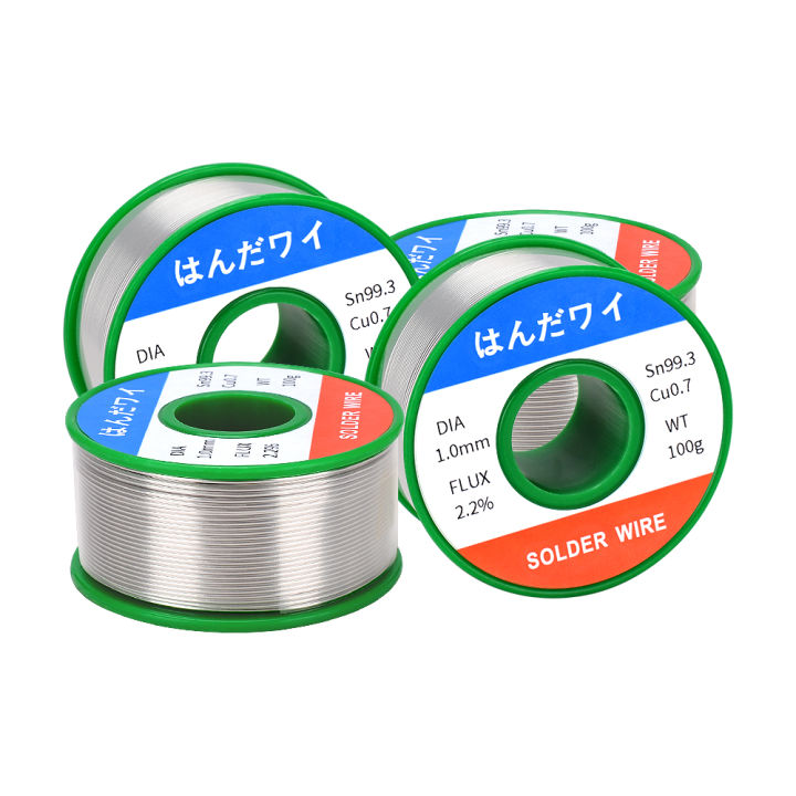 USAMILY Lead-Free Solder Wire 2-Pack – 0.8mm Rosin Core Sn99.3/Cu0.7 For Precision Electronics – Great For Circuit Boards, Headphones, And DIY Repairs