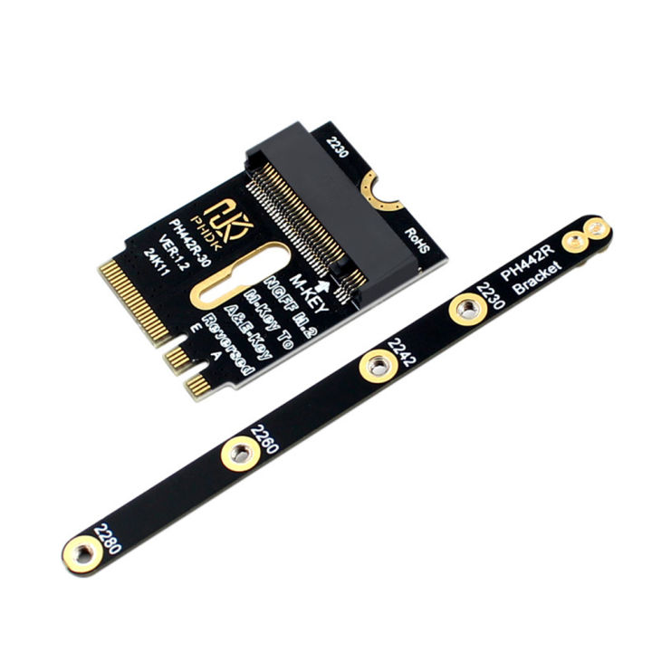 NFHK Câble Extension 2230 NGFF A+E-Key Mâle Vers NVME M-Key Femelle Pour SSD 2280 - Adaptateur Carte Mère Ordinateur Portable