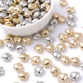 iYOE 50pcs 6-18mm Gold Color Heart Charms CCB Plastic Spacer Beads For Making Bracelet Earring Necklace Pendant DIY Jewelry.