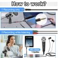 Plug & Play 3.5mm Condenser Microphone with Stand for PC, Phone, Laptop, Tablet - Ideal for TikTok, YouTube, Skype, Karaoke, Gaming, Chatting. 