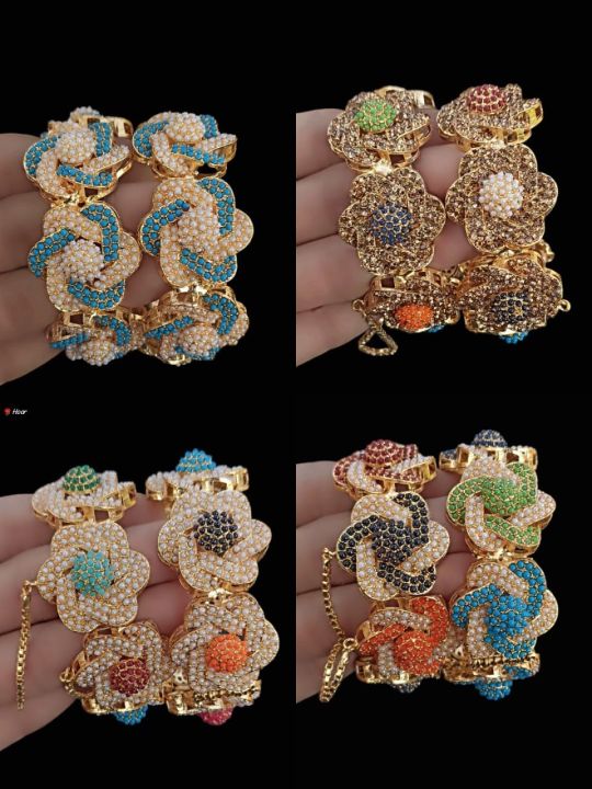 1pair%20Beautiful%20Design%20Multicolour%20pair%20Openable%20bangle%20kara%20size%2026%20,28%20-%20Image%203