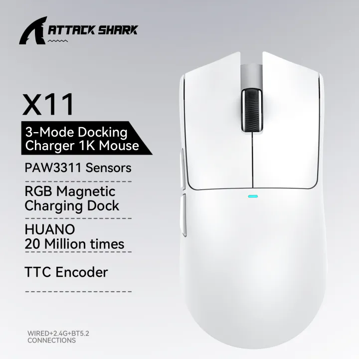 ATTACK%20SHARK%20X11%20Gaming%20Mouse%20%20and%20X11%20SE%20Wireless%20Mouse%2022000%20DPI,PAW3311%20Sensor,BT/2.4G/Wired,59g%20Lightweight,2000W%20Clicks%20-%20Image%202