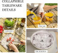 Portable Camping Tableware Set of 3/6 Pieces, Folding Plate,Bowl, Water Cup,Easy-Clean,Ultra-Light, Heat-Resistant,Collapsible. 