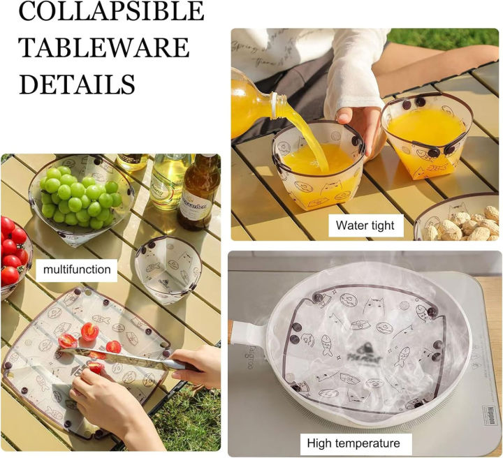 Portable%20Camping%20Tableware%20Set%20of%203/6%20Pieces,%20Folding%20Plate,Bowl,%20Water%20Cup,Easy-Clean,Ultra-Light,%20Heat-Resistant,Collapsible%20-%20Image%206
