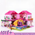 Friends City Series House Summer Holiday Villa Castle Building Blocks Sets Figures Swimming Pool Decor Toys for Kids Girls .