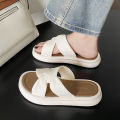 Fashionable Summer Women's Slippers Pearl Casual Beach Shoes Indoor Anti-Slip Outerwear Home Use PVC Sole Female Footwear.