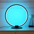 RGB RING LAMP,MOBILE OPERATED,TABLE LAMP,RGB LIGHT,CIRCLE LAMP,BED SIDE LAMP,LIVING ROOM LAMP,GAMING LAMP. 