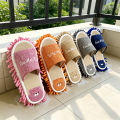 1 Pair Microfiber Cleaning Mop Slippers Washable Floor Cleaning House Mop Shoes Dusting Slippers Dirt Removal Tool Supplies. 