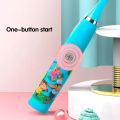 Children Sonic Electric Toothbrush Colorful Cartoon For Kids USB Rechargeable Soft Automatic Waterproof With Replacement Head. 