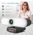 PROVISION Webcam (Amazon UK) with Light Professional Cam with Adjustable Light Levels Full HD 1080p with Built-in Noise Reduction Mic. 